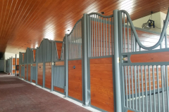 Stall Front No. 2P - High Arch European Stall Front with custom extra wide yoke opening and full grill door option