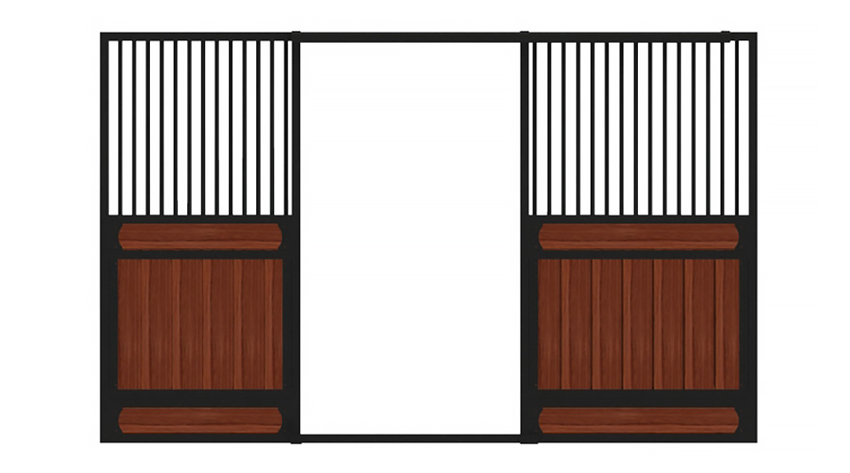Traditional grill top horse stall fronts sample